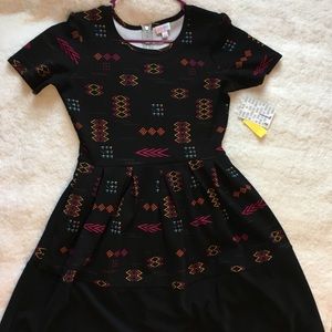 LuLaRoe L Black Aztec Amelia